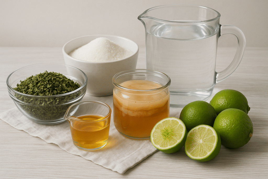 ingrédients recette kombucha thé vert