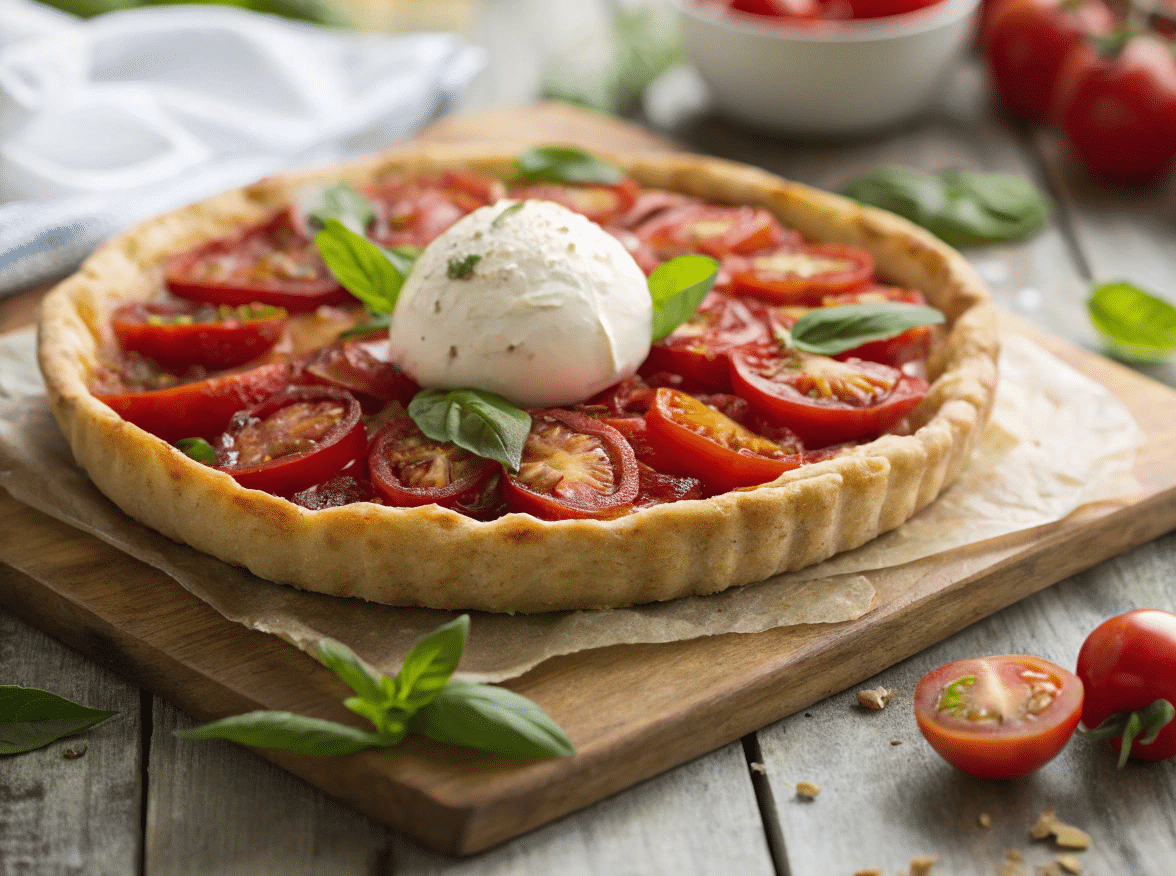 tarte tomate burrata maison