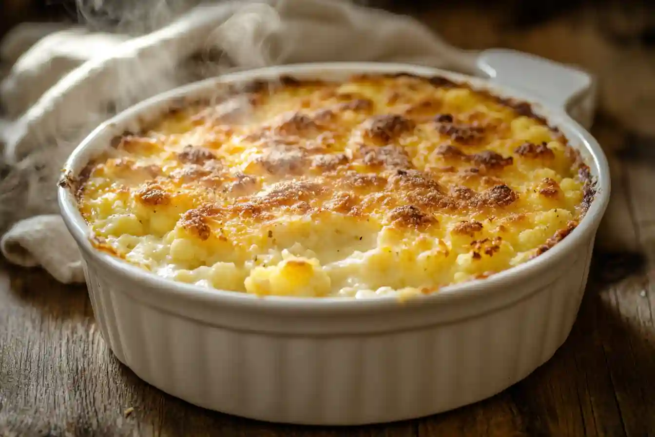 Home page 5 Gratin de chou-fleur sans béchamel au four bien doré et croustillant