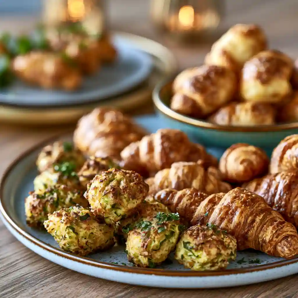Finger food apéro dinatoire : 15 recettes au four faciles et inratables 2 Présentation d'un plateau de finger food apéro dînatoire chaud au four.