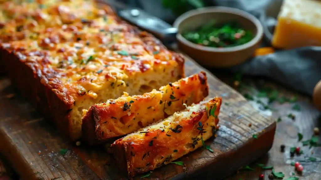 Recette de Cake Salé au Four Moelleux : La Base Inratable à Décliner 2 Cake salé au four moelleux doré sur une planche en bois