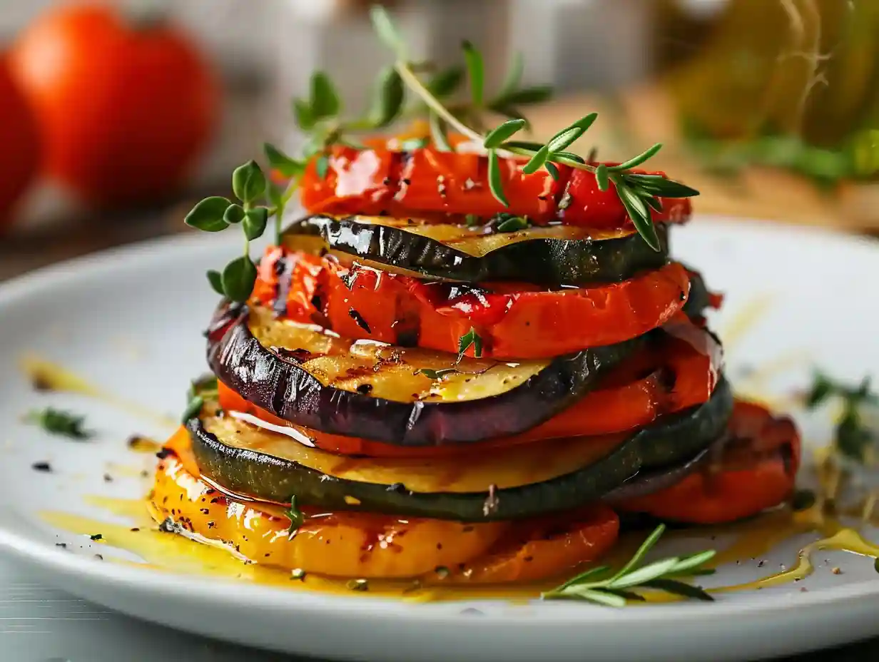 Des Recettes Maison Simples et Authentiques à Tester 5 assiette de ratatouille au four servie chaude avec un filet d huile d olive