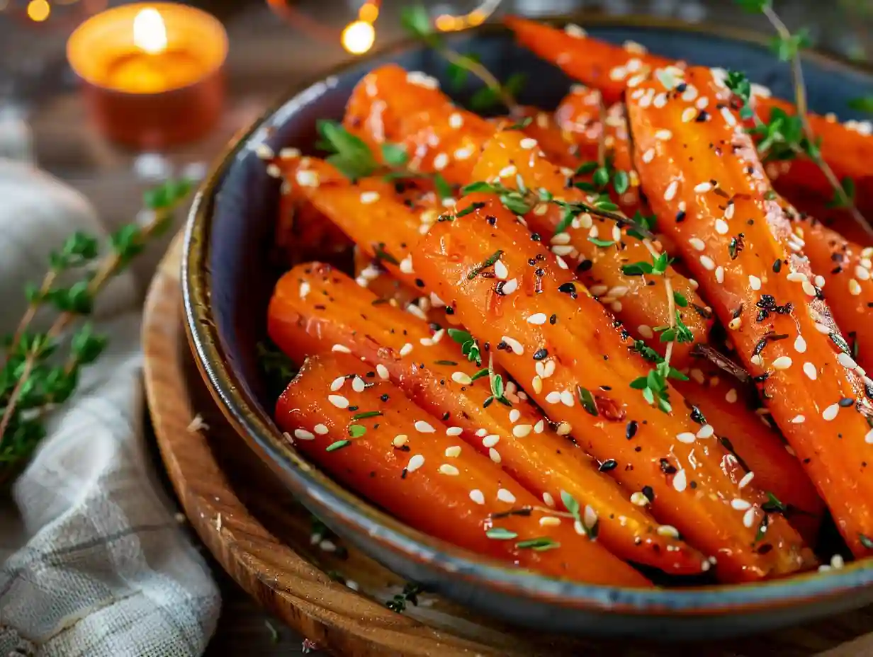 Des Recettes Maison Simples et Authentiques à Tester 5 service des carottes roties au four miel thym dans un plat