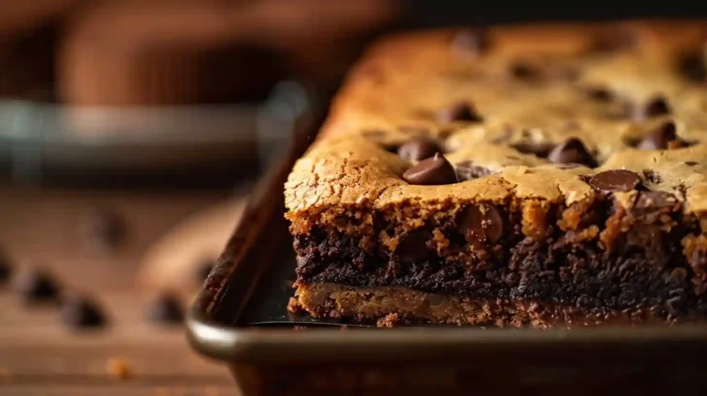 Brookies au Four Moelleux : Recette Inratable 2 brookies au four moelleux dans un moule carre