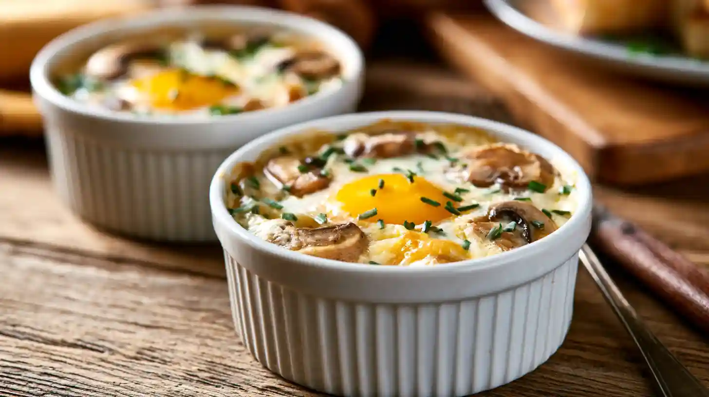 Des Recettes Maison Simples et Authentiques à Tester 5 oeufs cocotte au four faciles dans deux ramequins blancs cotes